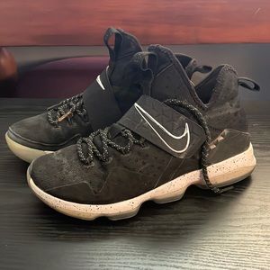 Nike LeBron 14 XIV "Black Ice" Chase Down, Black, 852405 002 Mens Size 11